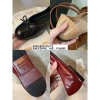 Super soft water-washed horse skin grape mom style French retro bow shallow opening single shoes, versatile ballet flat shoes for women details Picture